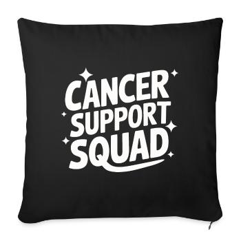 Sensibilisation au cancer Cancer Cancer du sein - Housse de coussin décorative 45 x 45 cm - noir - Devant