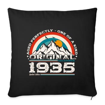 90e anniversaire Original Décembre 1935 Volume 35 - Housse de coussin décorative 45 x 45 cm - noir - Devant
