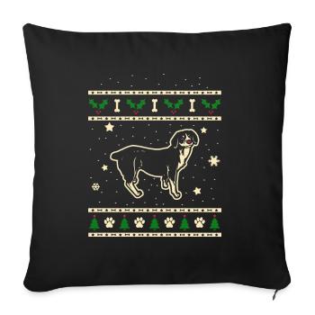 Entlebuch Cadeau de Noël - Housse de coussin décorative 45 x 45 cm - noir - Devant