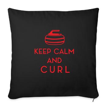 Curling - Sofakissenbezug 45 x 45 cm - Schwarz - Vorne