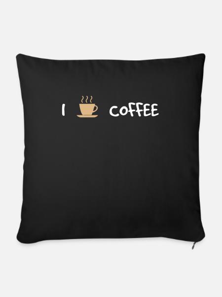 Kaffee - Sofakissenbezug 45 x 45 cm - Schwarz