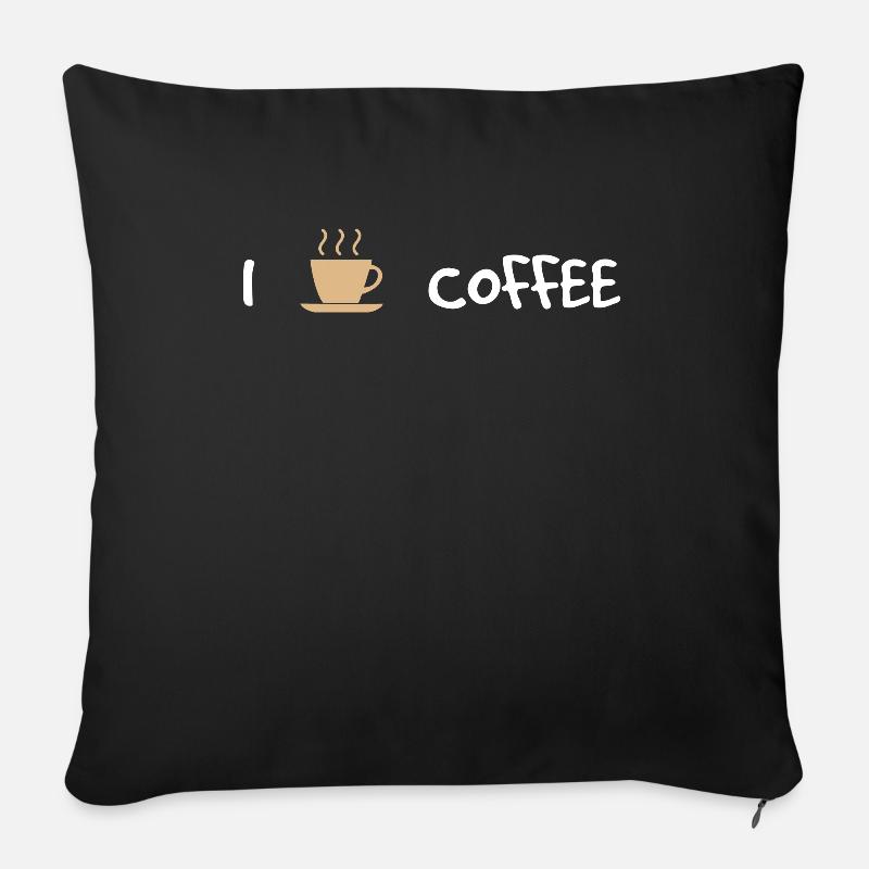 Kaffee - Sofakissenbezug 45 x 45 cm - Schwarz