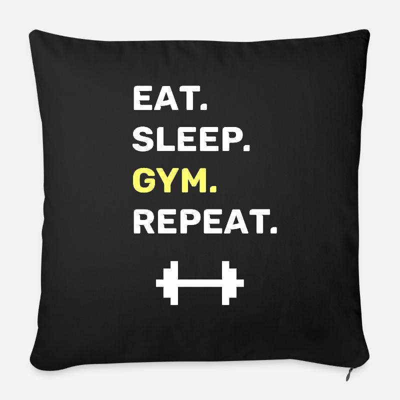 Gym - Sofakissenbezug 45 x 45 cm - Schwarz