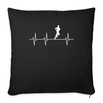 marathon - Sofa pillowcase 17,3'' x 17,3'' (45 x 45 cm) - black - Front