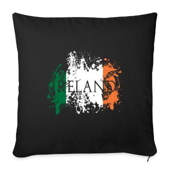 IRELAND Flag Splatter Flag Eire Banner Gift - Housse de coussin décorative 45 x 45 cm - noir - Devant