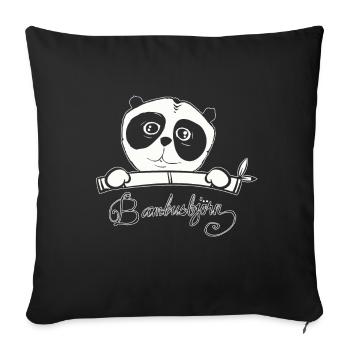 Chemise cadeaux oursons - Housse de coussin décorative 45 x 45 cm - noir - Devant