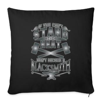 Forge Si vous ne supportez pas la chaleur, ne le faites pas - Housse de coussin décorative 45 x 45 cm - noir - Devant