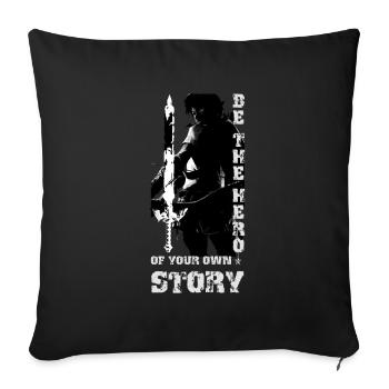 Sword hero fantasy video game game story - Sofa pillowcase 17,3'' x 17,3'' (45 x 45 cm) - black - Front