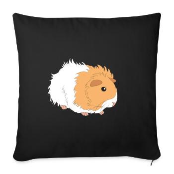 Cute Guinea Pig Gift Idea for Guinea Pig lovers - Sofa pillowcase 17,3'' x 17,3'' (45 x 45 cm) - black - Front