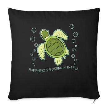 Cute Funny Turtle Sea Turtles Gift Turtle Lover - Sofa pillowcase 17,3'' x 17,3'' (45 x 45 cm) - black - Front