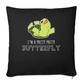 Cute Funny Turtle Sea Turtles Gift Turtle Lover - Sofa pillowcase 17,3'' x 17,3'' (45 x 45 cm) - black - Front