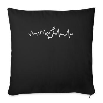 Cello Heartbeat Cellist Gift Idea Cello Player - Sofa pillowcase 17,3'' x 17,3'' (45 x 45 cm) - black - Front