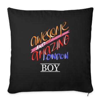 Londres Angleterre Awesome Amazing London Boy Gift - Housse de coussin décorative 45 x 45 cm - noir - Devant