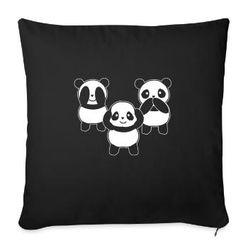 Chemise cadeaux oursons - Housse de coussin décorative 45 x 45 cm - noir - Devant