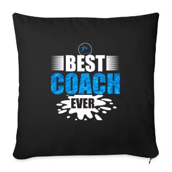 Entraîneur de natation Meilleur entraîneur de natation jamais nageur - Housse de coussin décorative 45 x 45 cm - noir - Devant