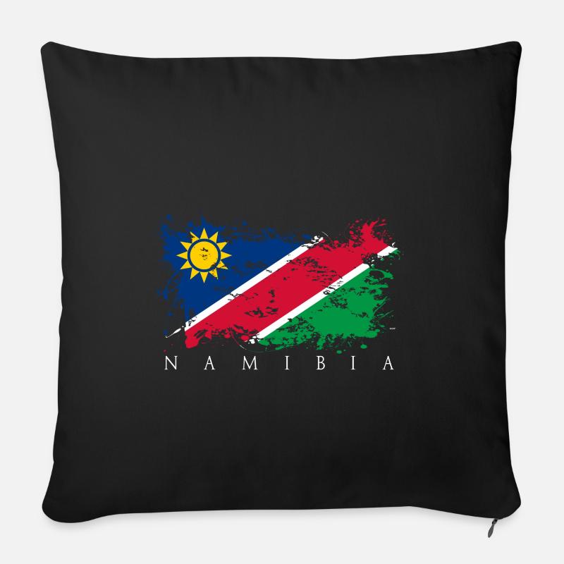 Namibia Afrika Fahne Flagge Volk Staat Stolz Land - Sofakissenbezug 45 x 45 cm - Schwarz