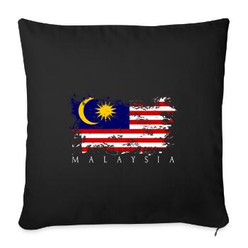 Malaysia Asia Flag Banner People State Country Pride - Sofa pillowcase 17,3'' x 17,3'' (45 x 45 cm) - black - Front