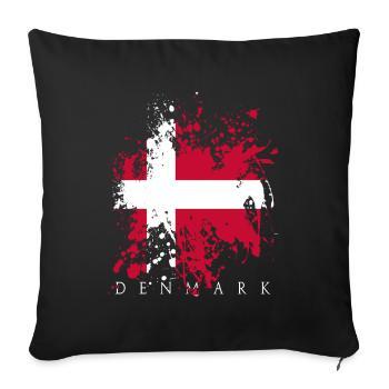 Denmark Denmark Dansk Copenhagen flag flag - Sofa pillowcase 17,3'' x 17,3'' (45 x 45 cm) - black - Front