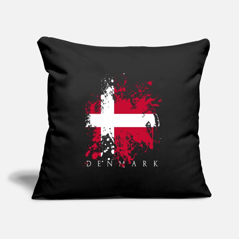 Drapeau Danemark Danemark Dansk Copenhague drapeau Housse de coussin décorative 45 x 45 cm