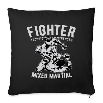 Fighter, MMA, Boxen - Sofakissenbezug 45 x 45 cm - Schwarz - Vorne