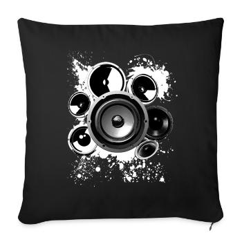 Speaker loudspeaker construction Hifi reference class techno - Sofa pillowcase 17,3'' x 17,3'' (45 x 45 cm) - black - Front