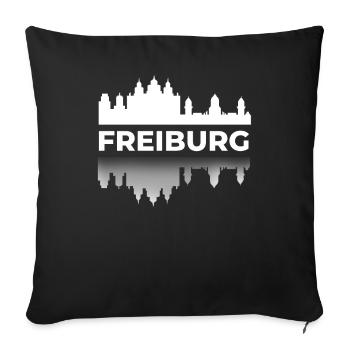 Freiburg im Breisgau City Baden-Württemberg Uni - Sofa pillowcase 17,3'' x 17,3'' (45 x 45 cm) - black - Front