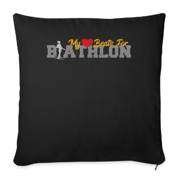 Biathlon Biatlon - Sofa pillowcase 17,3'' x 17,3'' (45 x 45 cm) - black - Front