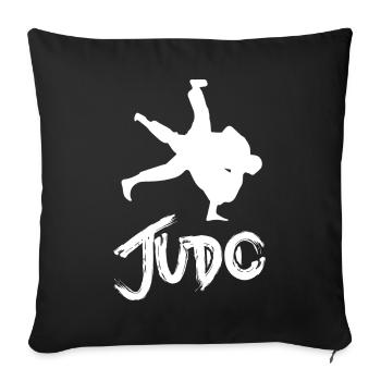 judo - Sofa pillowcase 17,3'' x 17,3'' (45 x 45 cm) - black - Front