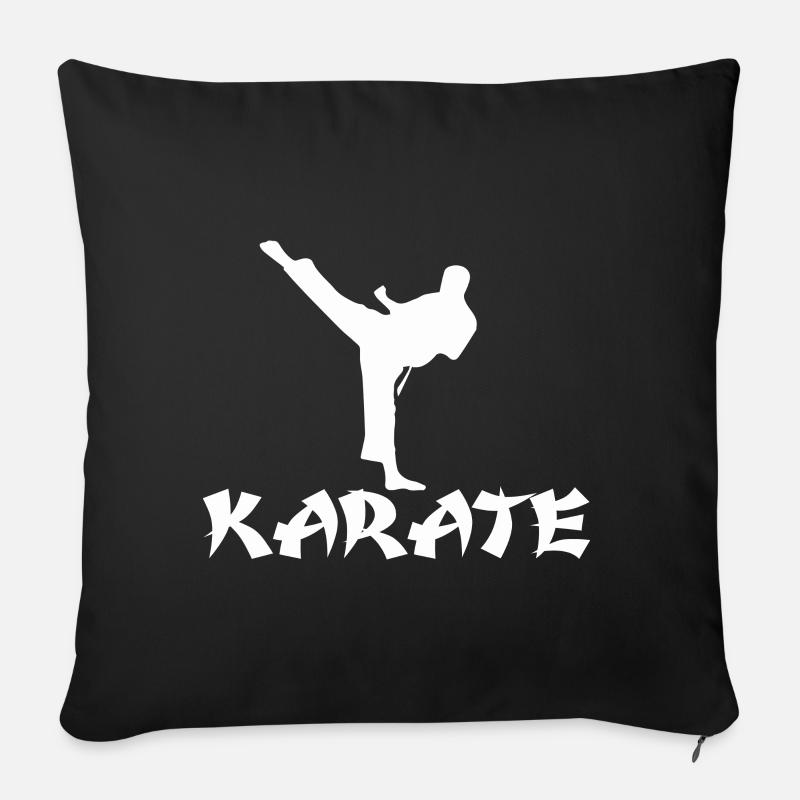 karate - Sofa pillowcase 17,3'' x 17,3'' (45 x 45 cm) - black