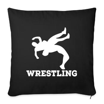 wrestling - Housse de coussin décorative 45 x 45 cm - noir - Devant