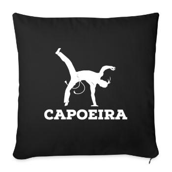 capoeira - Sofa pillowcase 17,3'' x 17,3'' (45 x 45 cm) - black - Front