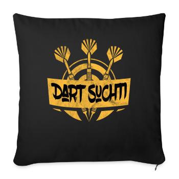 Fléchettes fléchettes fléchettes - Housse de coussin décorative 45 x 45 cm - noir - Devant