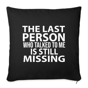 paroles drôles - Housse de coussin décorative 45 x 45 cm - noir - Devant