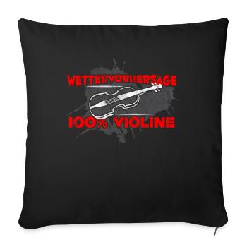 Drôle de sort violon - Housse de coussin décorative 45 x 45 cm - noir - Devant