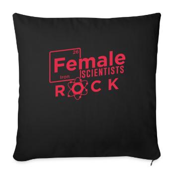 Scientist Geek - Sofa pillowcase 17,3'' x 17,3'' (45 x 45 cm) - black - Front