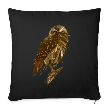 Eule coole Tiere - Sofakissenbezug 45 x 45 cm - Schwarz - Vorne
