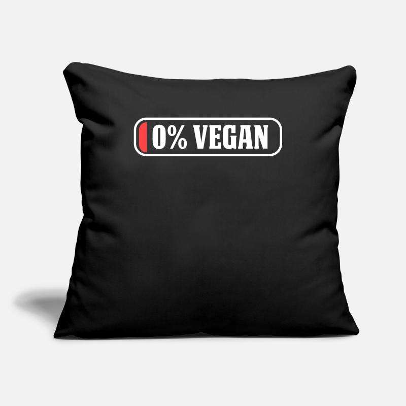 Végétalien végétalien Housse de coussin décorative 45 x 45 cm