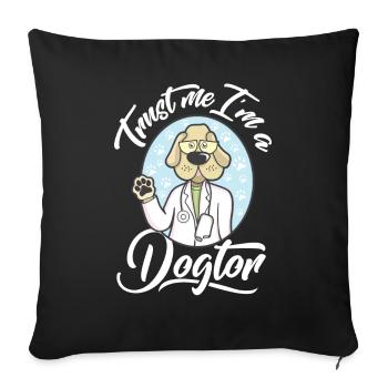 Doctor doctor - Sofa pillowcase 17,3'' x 17,3'' (45 x 45 cm) - black - Front