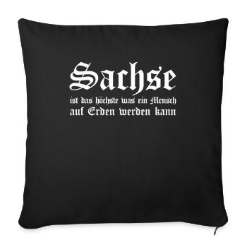 Sachsen - Sofakissenbezug 45 x 45 cm - Schwarz - Vorne