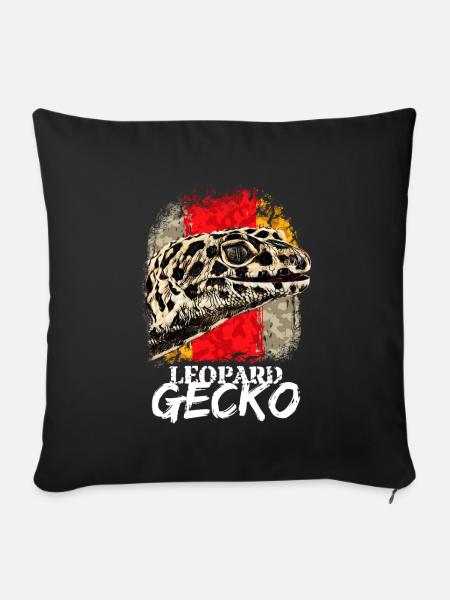 Leopardgecko - Sofakissenbezug 45 x 45 cm - Schwarz