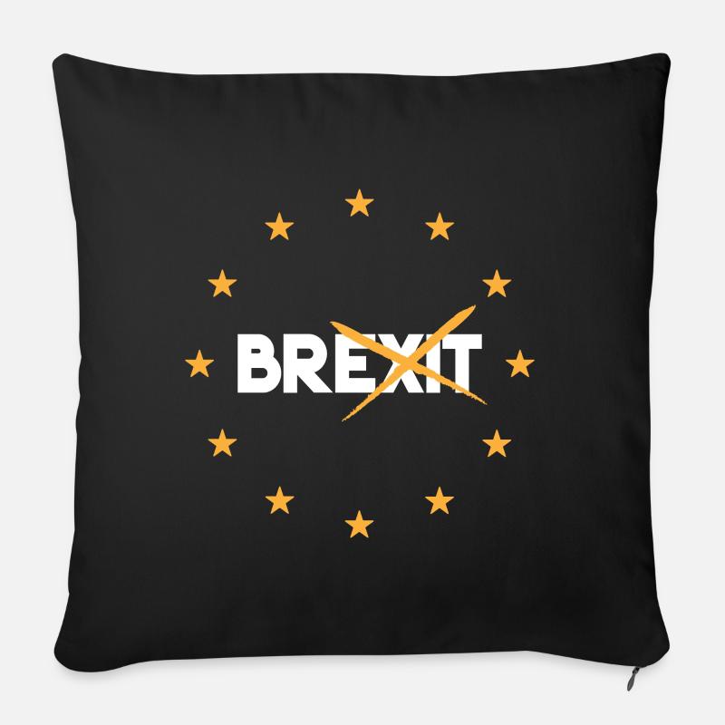 Anti-Brexit - Sofa pillowcase 17,3'' x 17,3'' (45 x 45 cm) - black
