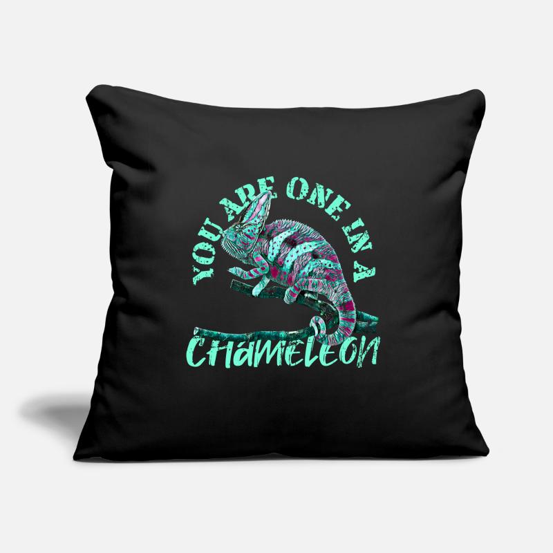 caméléon Housse de coussin décorative 45 x 45 cm