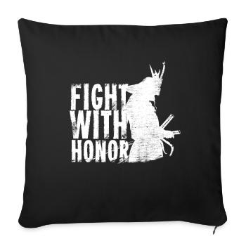 samouraï - Housse de coussin décorative 45 x 45 cm - noir - Devant