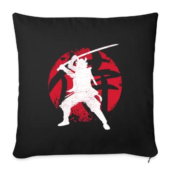 samurai - Sofa pillowcase 17,3'' x 17,3'' (45 x 45 cm) - black - Front