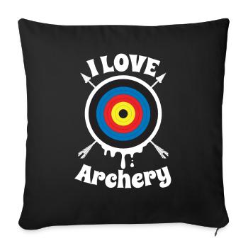 tir à l'arc - Housse de coussin décorative 45 x 45 cm - noir - Devant