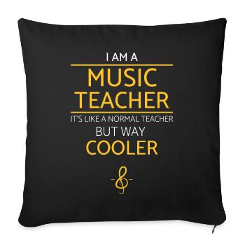 Music Teacher Appreciation Gift Idea Retirement - Sofa pillowcase 17,3'' x 17,3'' (45 x 45 cm) - black - Front