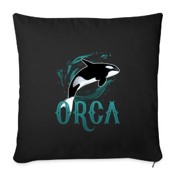 Orca - Sofa pillowcase 17,3'' x 17,3'' (45 x 45 cm) - black - Front