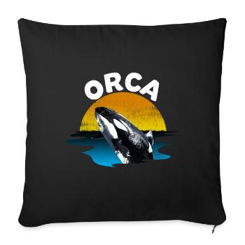 Orca - Sofa pillowcase 17,3'' x 17,3'' (45 x 45 cm) - black - Front