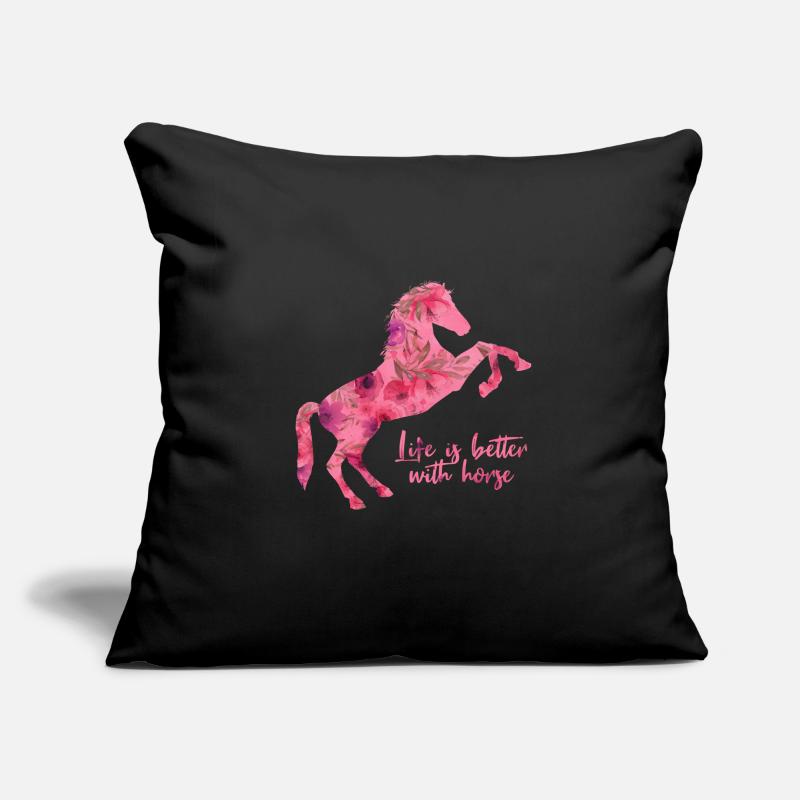 Cheval Housse de coussin décorative 45 x 45 cm