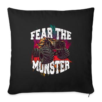 Monster Truck - Sofa pillowcase 17,3'' x 17,3'' (45 x 45 cm) - black - Front
